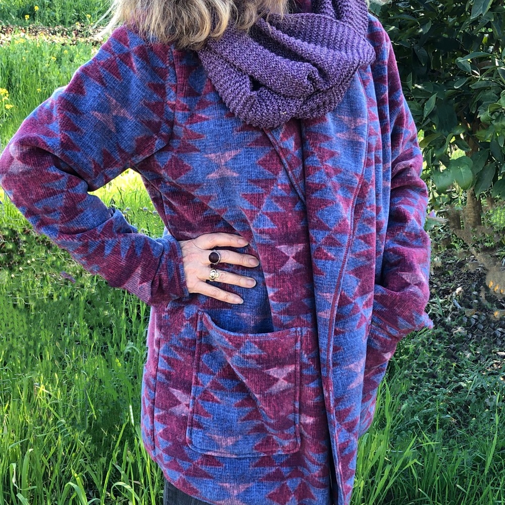 Soft Fleece Blanket wrap jacket NWT